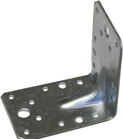 Vinkelbeslag med prægning 55×70×70 mm, tyk. 2 mm