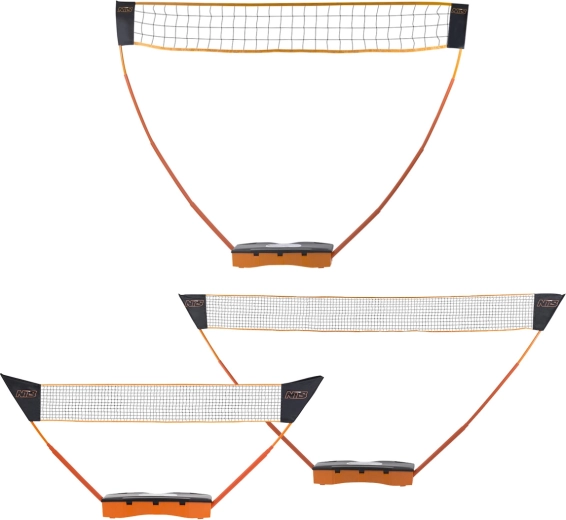 Sammenklappeligt justerbart 3-i-1 net NILS til badminton, tennis og volleyball