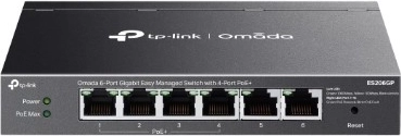 TP-Link Omada 6-port gigabit-switch med 4 PoE+