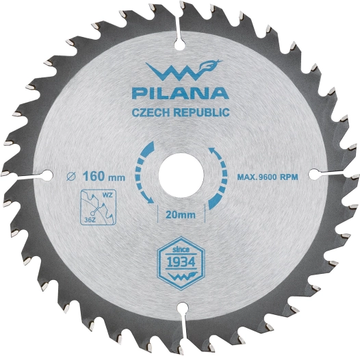 Savklinge PILANA SK 160 mm, 36 tænder, WZ, karbid