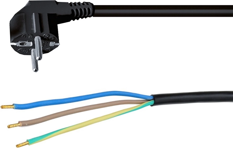 Solight flexo-ledning 3× 1 mm² sort 2 m