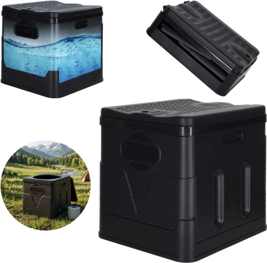 Sammenklappeligt bærbart campingtoilet 20 l