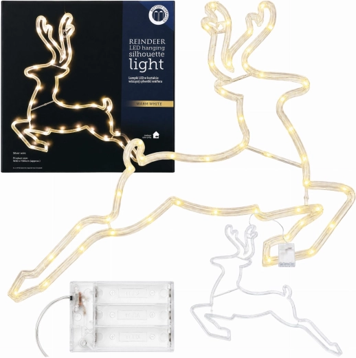 Jule-LED-rensdyr 46 cm med varmt hvidt lys