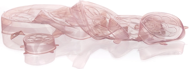 CULINARIA fleksible silikone­låg – sæt med 6 stk., laksefarvet