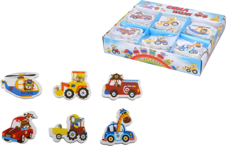 Viskelæder formet som bil