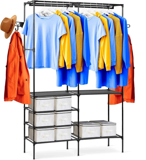 Massido stående tøjorganisator, sort