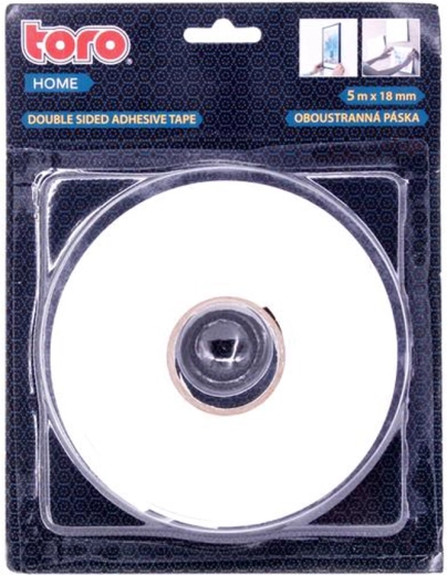 Dobbeltklæbende tape TORO 5 m × 18 mm