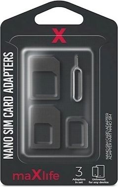 Maxlife sæt med adaptere til Nano SIM
