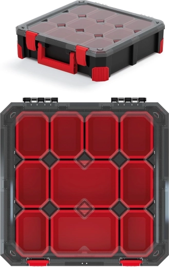 Titan-organizer med 10 rum 390 × 390 × 110 mm