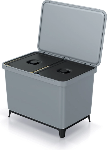 Affaldssorteringsspand 2×23 l lysegrå