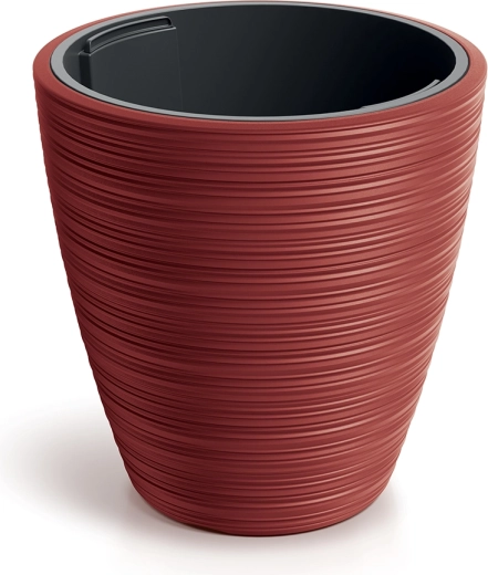 Urtepotte Vena round med indsats, retro rød, 19,8 cm