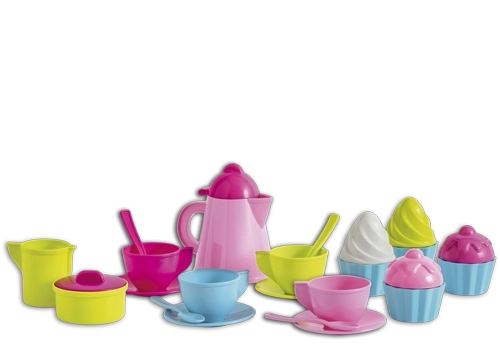 Androni kaffebordsæt med kager og opbevaringsboks, 24 dele