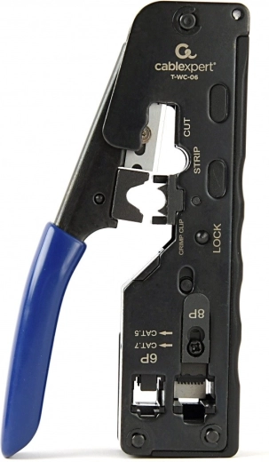 Universel crimptang til RJ45/RJ12/RJ11-stik (pass-through)