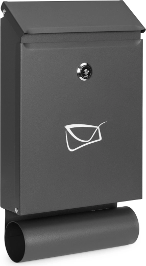 Vægmonteret postkasse med avisholder af galvaniseret stål, antracit ModernHome