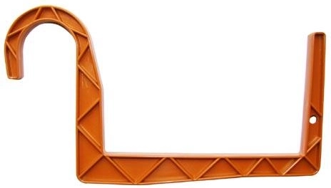 Rund hængeholder til altankasser 11 × 12 cm, plast, hvid