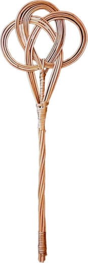 Flettet tæppebanker 77 cm, lakeret