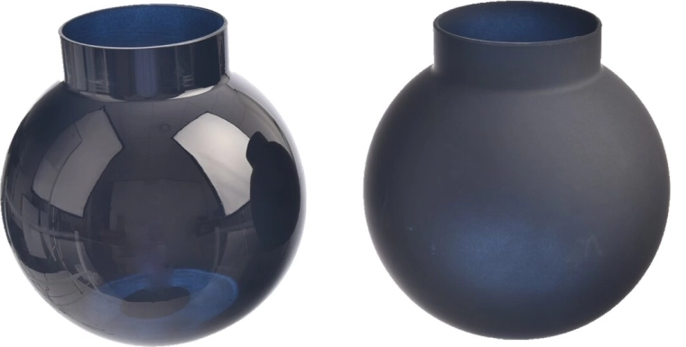 Glasvase i sort 19 × 19 × 19 cm (2 varianter)