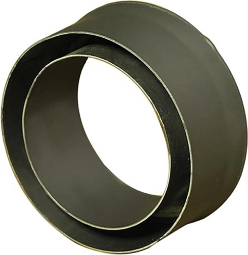 Røgreduktion til skorsten 150/125 mm, længde 80 mm, tykkelse 1,5 mm, sort