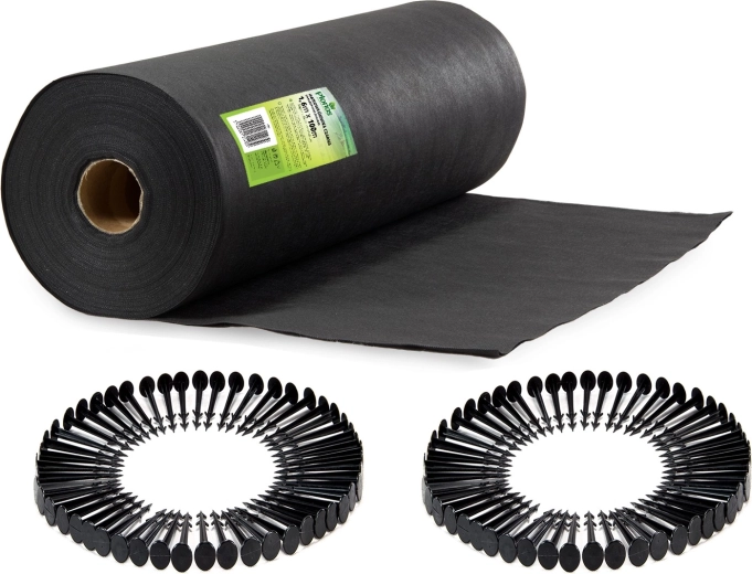 Haveagrotekstil 1,6 × 100 m + 100 jordankre PLONOS