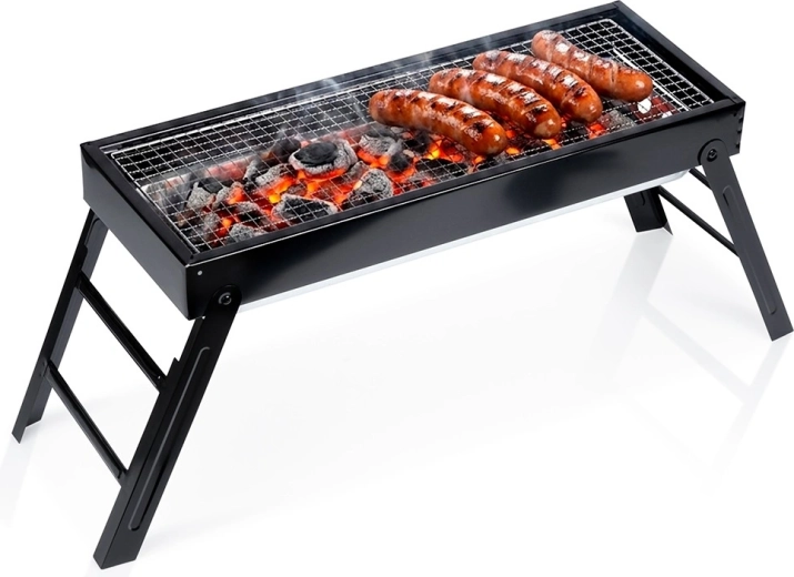 Vilde bærbar sammenklappelig kulgrill 77 × 23 × 31 cm