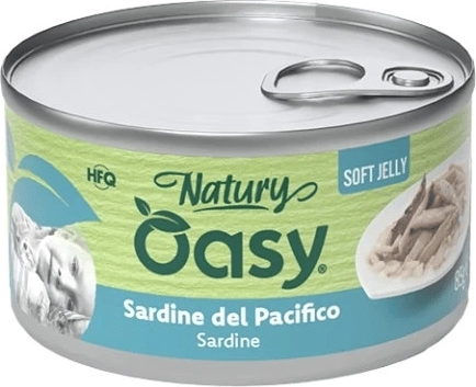 Oasy Natury Soft Jelly sardiner 85 g – supplerende foder til voksne katte