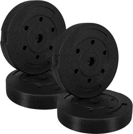 Sæt skiver 4 × 5 kg TRIZAND – bitumen vægtskiver til vægtstang og håndvægte