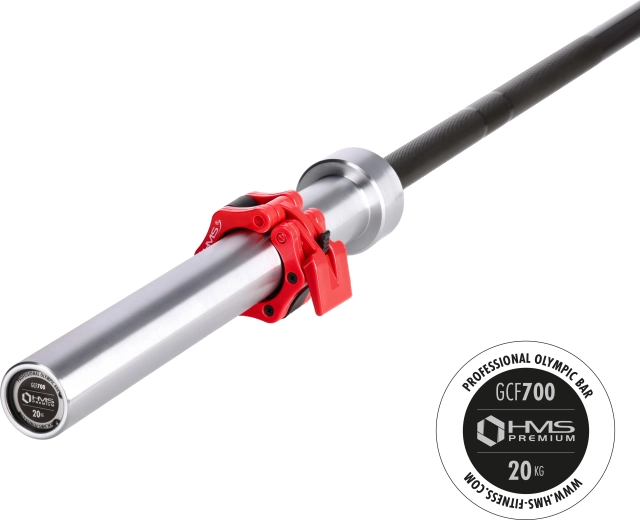Olympisk vægtstang HMS Premium GCF700 20 kg, 220 cm, 50 mm