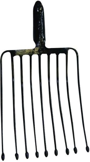 Kartoffelgreb med 9 tænder uden skaft