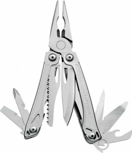 Multifunktionelt Leatherman Sidekick-værktøj i rustfrit stål med 14 funktioner
