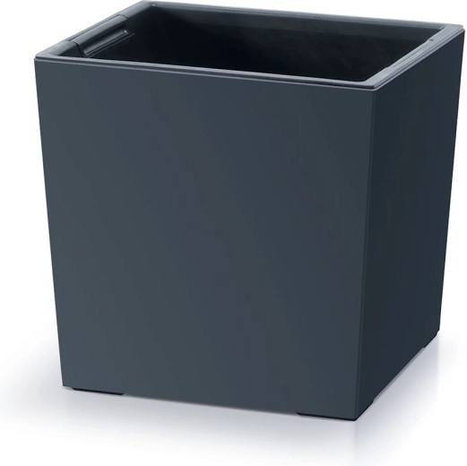 Urtepotte Urbi Square Low med indsats 30 cm antracit