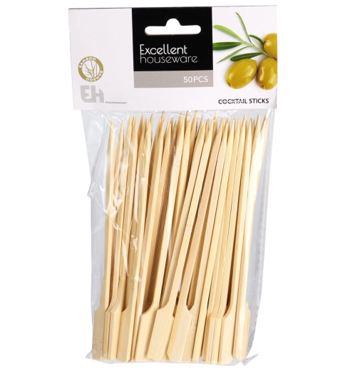 Bambusspyd 15 cm – sæt med 50 stk