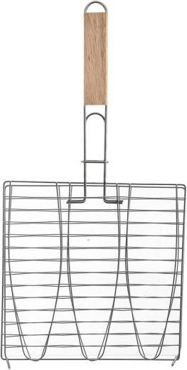 Metalt grillkurv til fisk 28 × 55,5 cm