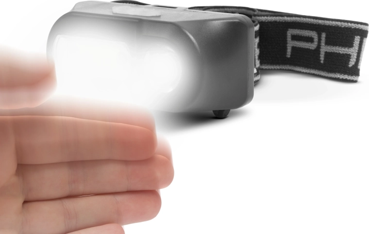Genopladelig LED-pandelampe COB + XPE med bevægelsessensor