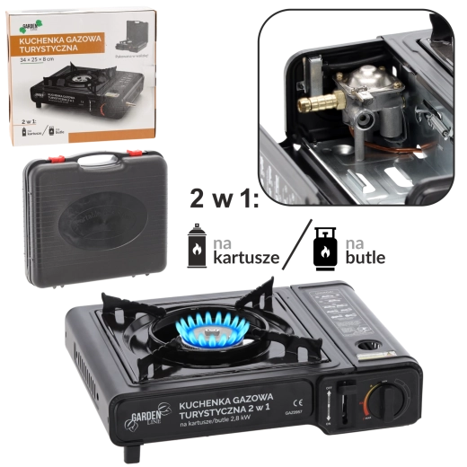 Turistisk gasblus til patron 34 × 25 × 8 cm