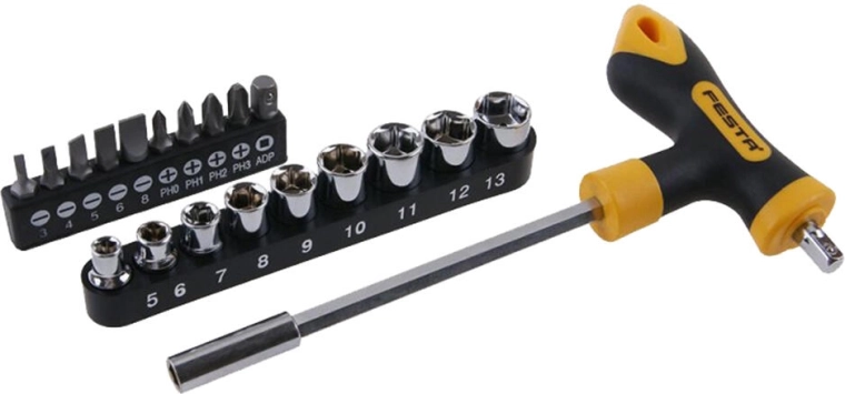 T-skruetrækkersæt med bits, 20 dele FESTA