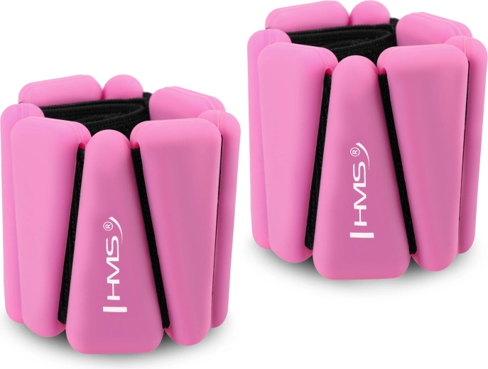 Silikonevægte til håndled og ankler HMS pink 2 × 0,5 kg