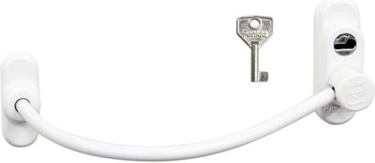 Sikkerhedskabel-lås til plast-, aluminium- og trævinduer