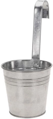 Hængende galvaniseret dekorativ urtepotte 13,5 cm