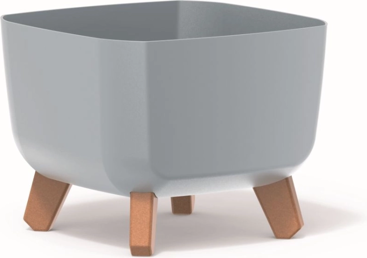 Plantekasse Gracia Square 39 × 39 × 27 cm lysegrå med ben