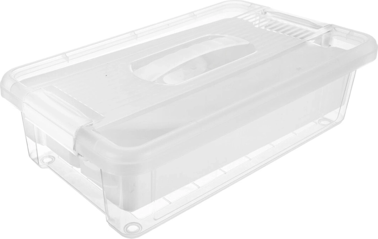 Opbevaringsboks UH Multi Stormax rektangulær 6 l med indvendigt indsats, hvid