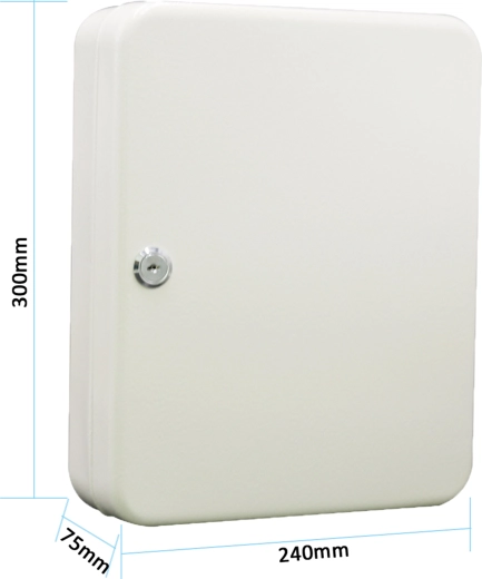 Nøgleskab til 93 nøgler, grå, 300 × 240 × 75 mm