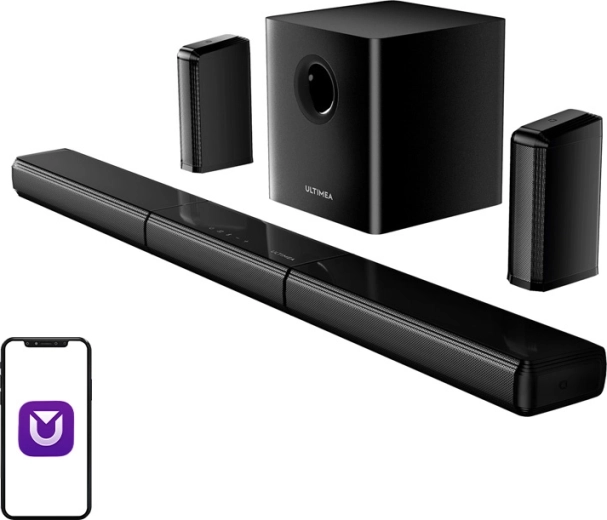 ultimea apollo s70 ultra soundbar 7.1 med subwoofer og baghøjttalere