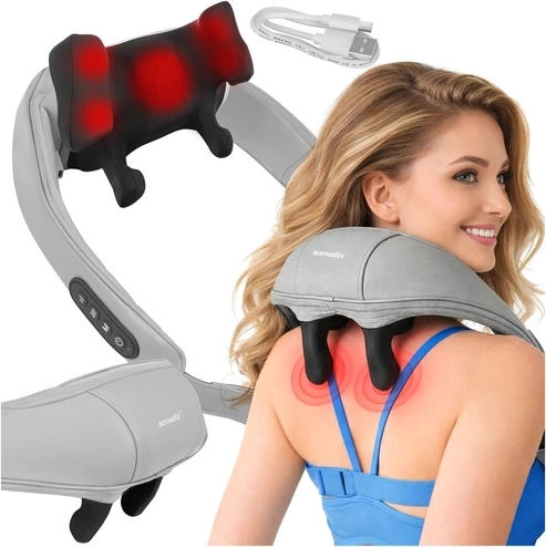 Trådløs shiatsu-massagemaskine til nakke med varme ISOMEDIX