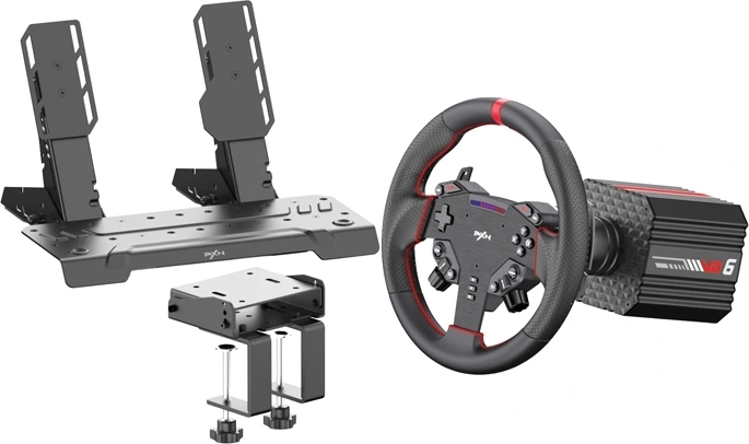 PXN VD6 racersimulatorsæt med direct drive rat og pedaler