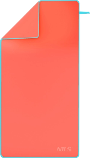 Mikrofiber hurtigtørrende håndklæde NILS Camp NCR11, koral/blågrøn