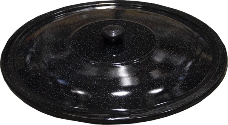 Låg til gryde 22 l – emaljeret, sort