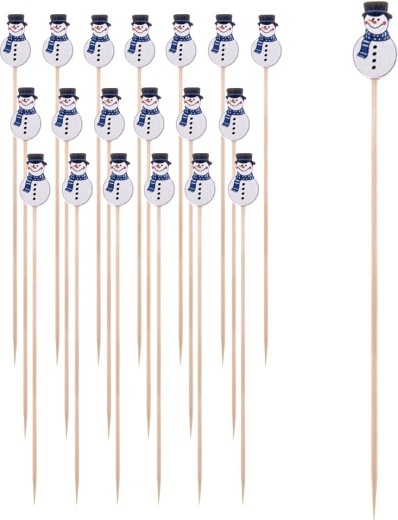 Bambus-tandstikkere til canapéer 13 cm, 20 stk.