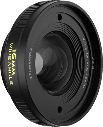 Vidvinkelobjektiv Freewell 16 mm med 17 mm gevind
