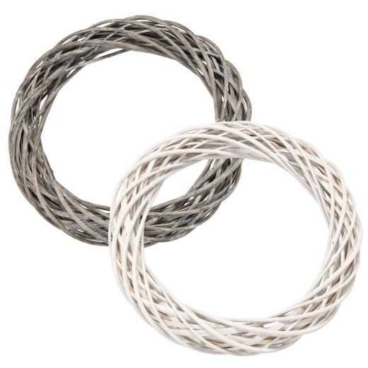 Fletkrans 40 cm i hvid eller grå