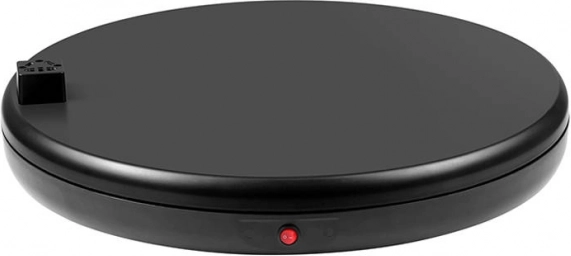 Drejelig præsentationsstander PULUZ 45 cm med stikkontakt, sort